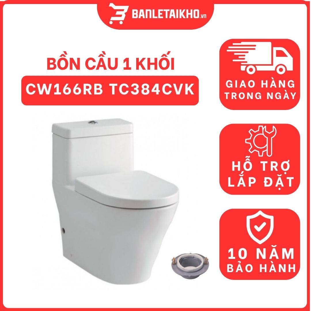 Bồn cầu TOTO CW166RB TC384CVK T53P100VR 1 khối nắp đóng êm 1 bon-cau-toto-1-khoi-CW166RB-TC384CVK-cua-banletaikho