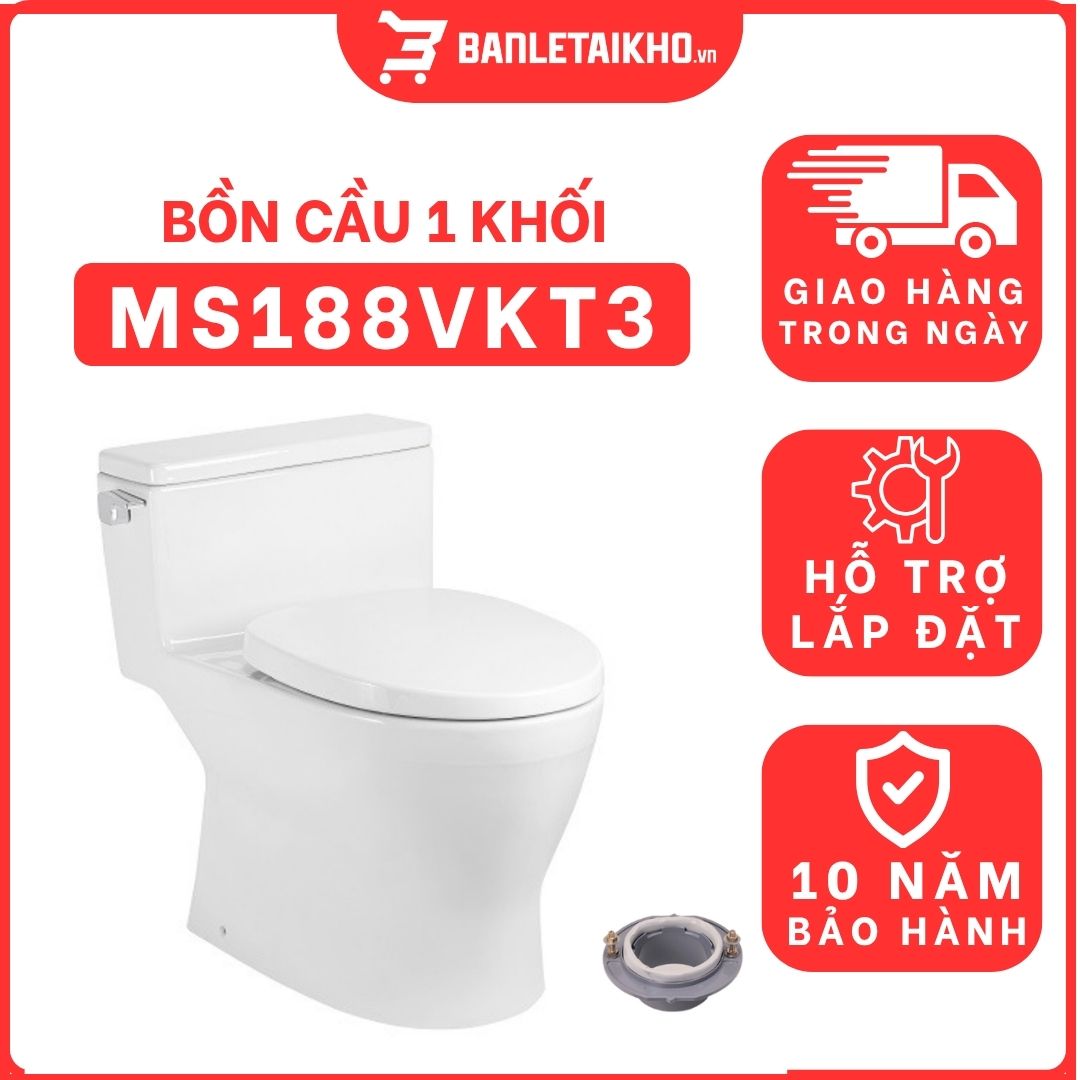 Bồn cầu 1 khối TOTO MS188VKT3 T53P100VR nắp đóng êm TC385VS 1 bon-cau-toto-1-khoi-MS188VKT3-cua-banletaikho