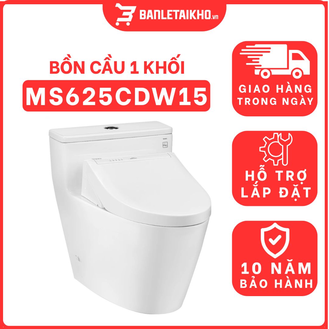 Bồn cầu TOTO MS625CDW15 1 khối nắp điện tử Washlet C5 TCF24460AAA giấu dây 1 bon-cau-toto-1-khoi-MS625CDW15-tai-banletaikho