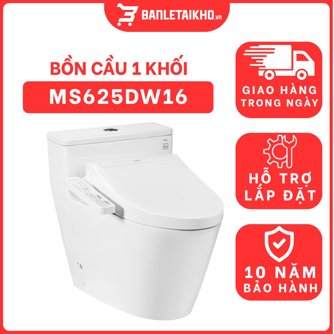 Bồn cầu TOTO MS625DW16 1 khối nắp điện tử Washlet C2 TCF23410AAA 1 bon-cau-toto-1-khoi-MS625DW16-cua-toto-banletaikho