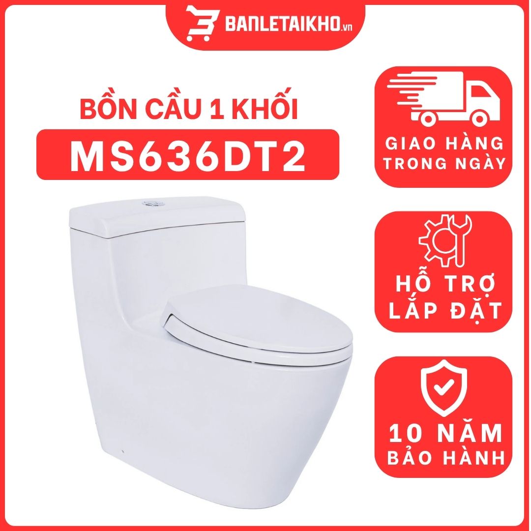 Bồn cầu 1 khối TOTO MS636DT2 nắp đóng êm TC393VS 1 Bồn cầu 1 khối TOTO MS636DT2 nắp đóng êm TC393VS