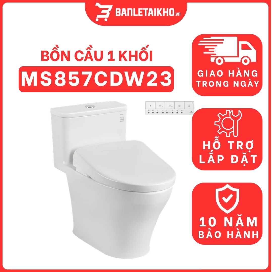 Bồn cầu 1 khối TOTO MS857CDW23 nắp điện tử Washlet S7 TCF47360GAA giấu dây 1 bon-cau-toto-1-khoi-MS857CDW23-banletaikho-988