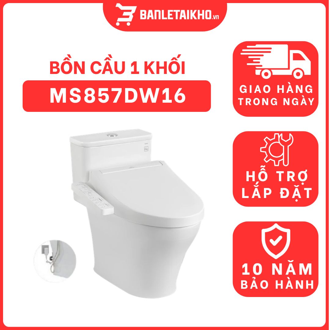 Bồn cầu 1 khối TOTO MS857DW16 nắp điện tử Washlet C2 TCF23410AAA 1 bon-cau-toto-1-khoi-MS857DW16-cua-toto-banletaikho