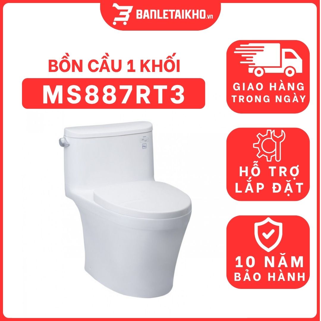 Bồn cầu 1 khối TOTO MS887RT3 nắp đóng êm TC385VS 1 bon-cau-toto-1-khoi-MS887RT3-cua-banletaikho