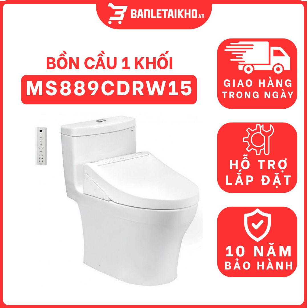 Bồn cầu TOTO MS889CDRW15 1 khối nắp điện tử Washlet C5 TCF24460AAA giấu dây 1 bon-cau-toto-1-khoi-MS889CDRW15-cua-banletaikho