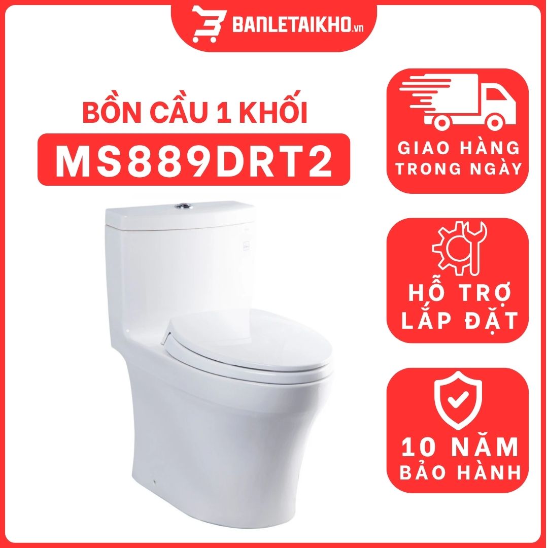 Bồn cầu 1 khối TOTO MS889DRT2 nắp đóng êm TC393VS 1 bon-cau-toto-1-khoi-MS889DRT2-cua-banletaikho