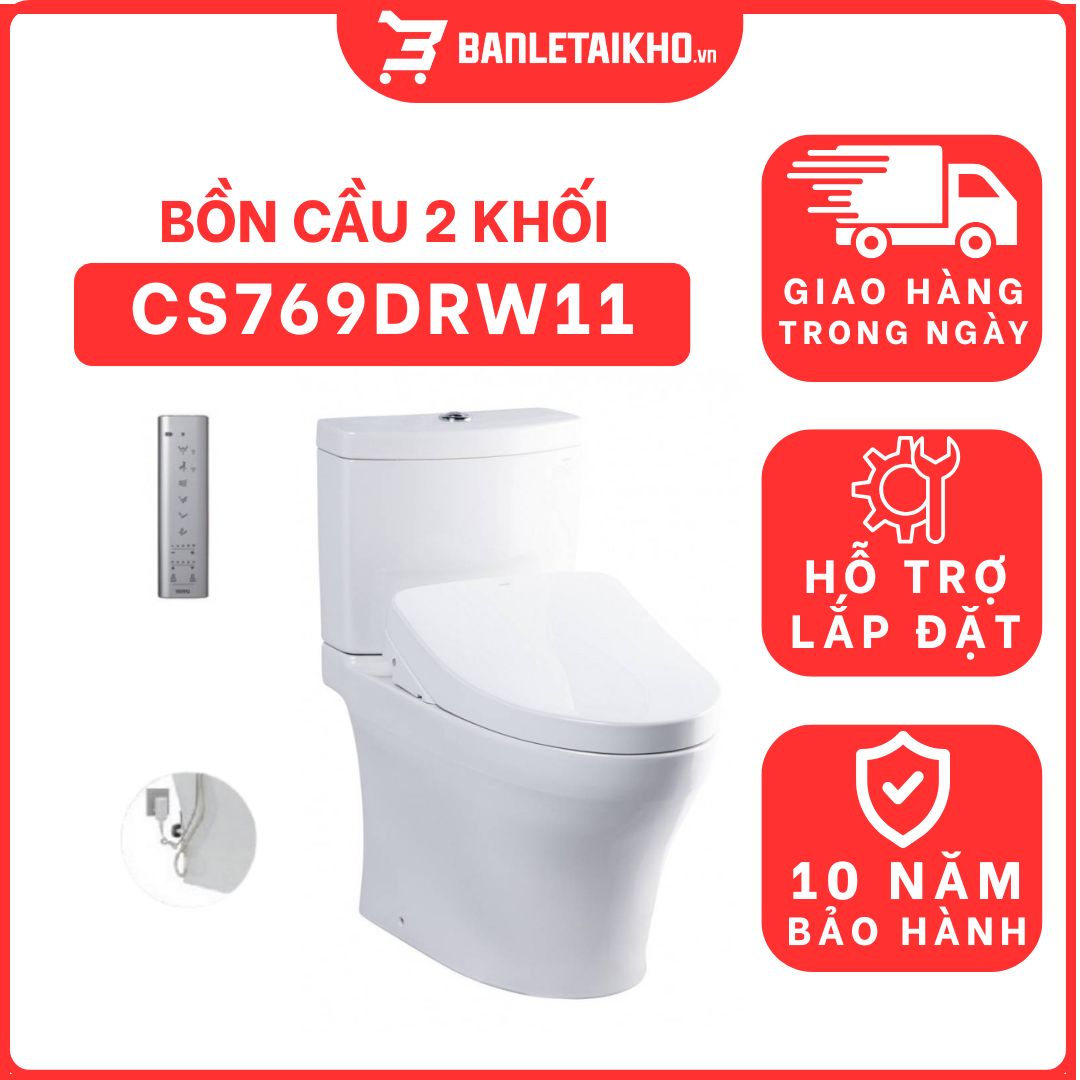 Bồn cầu TOTO CS769DRW11 2 khối nắp điện tử Washlet S7 TCF4911Z 1 bon-cau-toto-2-khoi-CS769DRW11-cua-toto-banletaikho