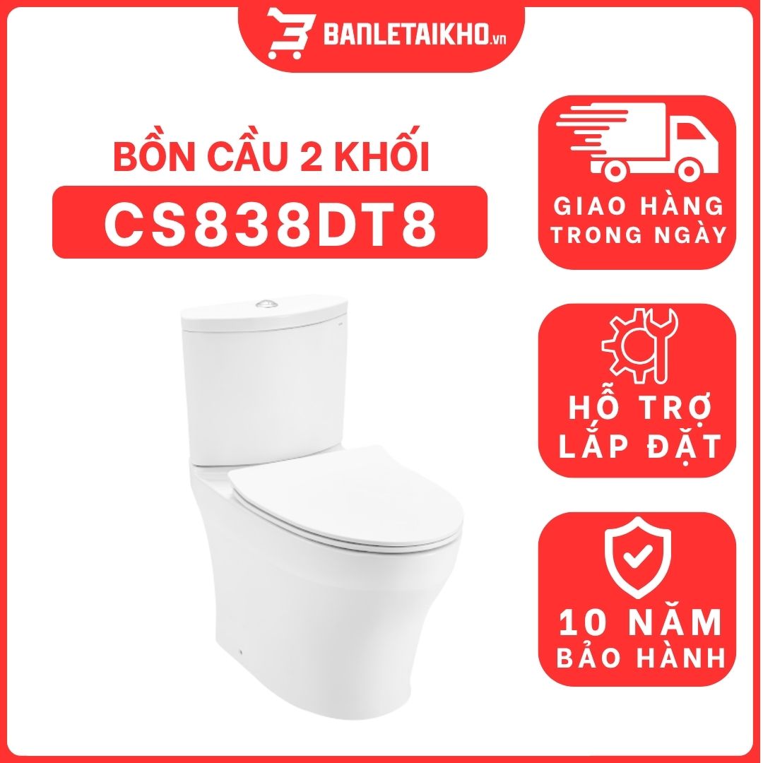 Bồn cầu 2 khối TOTO CS838DT8 nắp đóng êm TC600VS 1 bon-cau-toto-2-khoi-CS838DT8-banletaikho-988