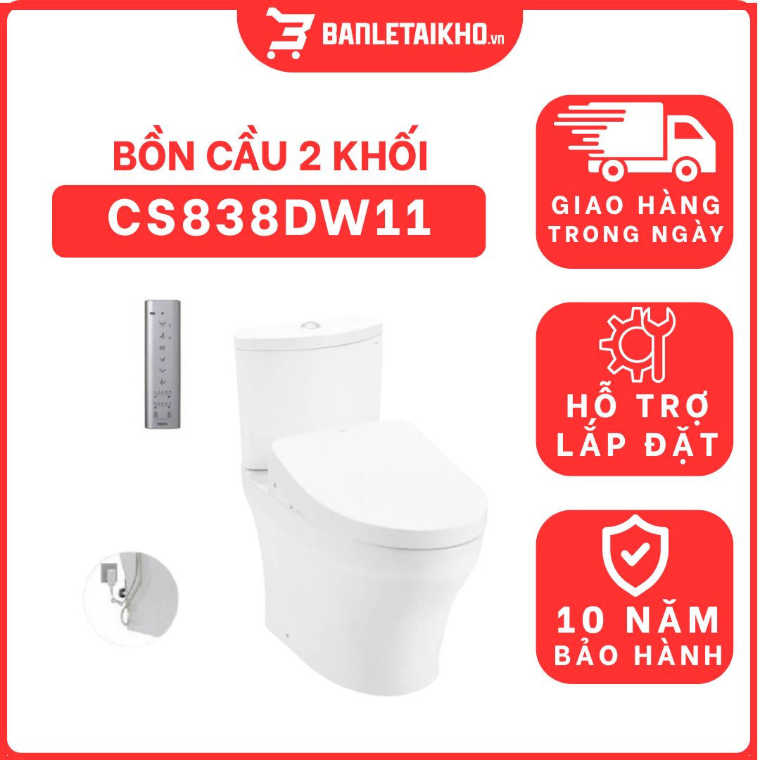 Bồn cầu TOTO CS838DW11 2 khối nắp điện tử Washlet S7 TCF4911Z 1 bon-cau-toto-2-khoi-CS838DW11-cua-toto-banletaikho