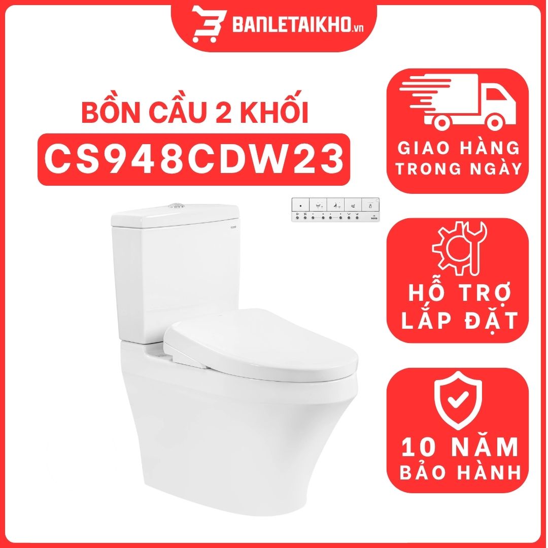 Bồn cầu TOTO CS948CDW23 2 khối nắp điện tử Washlet S7 TCF47360GAA giấu dây 1 bon-cau-toto-2-khoi-CS948CDW23-banletaikho-248