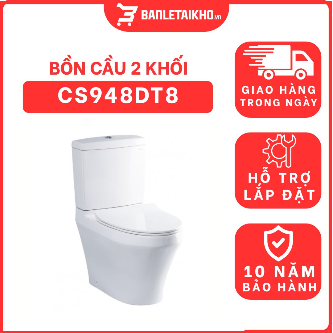 Bồn cầu 2 khối TOTO CS948DT8 nắp đóng êm TC600VS 1 bon-cau-toto-2-khoi-CS948DT8-cua-toto-banletaikho