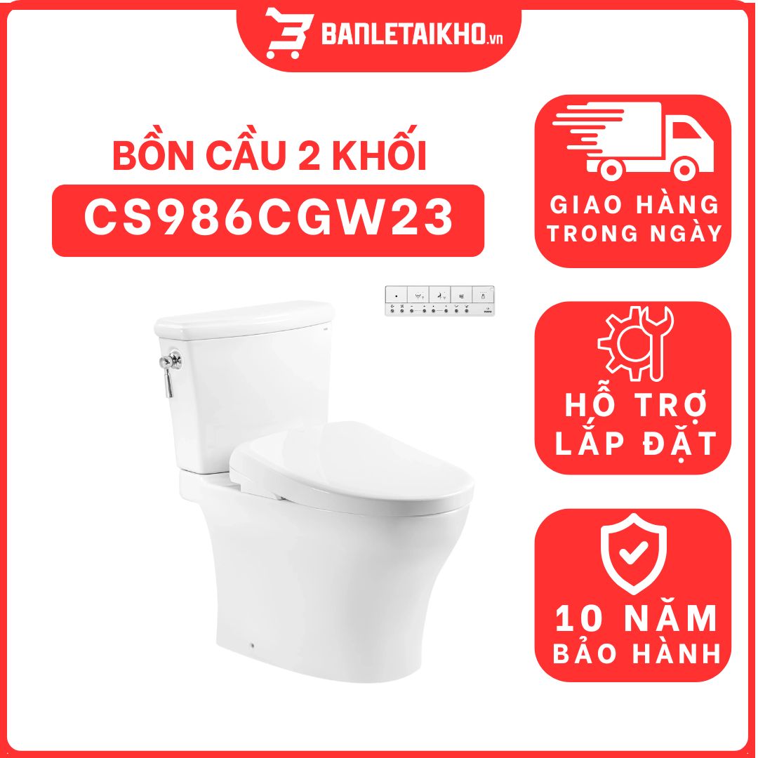 Bồn cầu TOTO CS986CGW23 2 khối nắp điện tử Washlet S7 TCF47360GAA giấu dây 1 bon-cau-toto-2-khoi-CS986CGW23-cua-toto-banletaikho-1