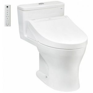 Bồn cầu TOTO MS855CDW15 1 khối nắp điện tử Washlet C5 TCF24460AAA giấu dây