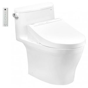 Bồn cầu TOTO MS887CRW15 1 khối nắp điện tử Washlet C5 TCF24460AAA giấu dây