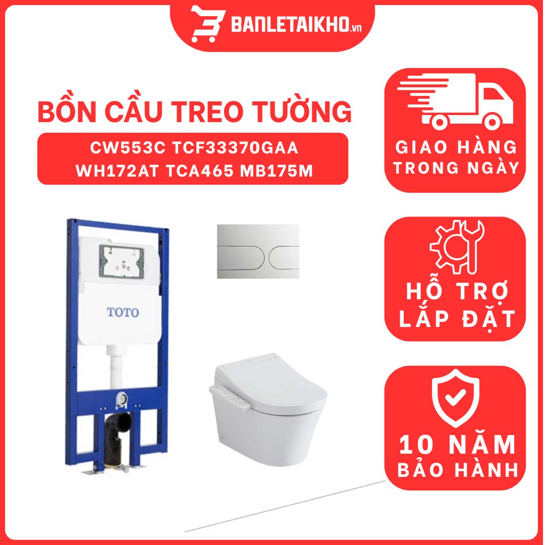 Bồn cầu treo tường điện tử (giấu dây) TOTO CW553C TCF33370GAA WH172AT TCA465 MB175M 1 bon-cau-treo-tuong-toto-CW553C-TCF33370GAA-WH172AT-TCA465-MB175M-cua-toto-banletaikho-1