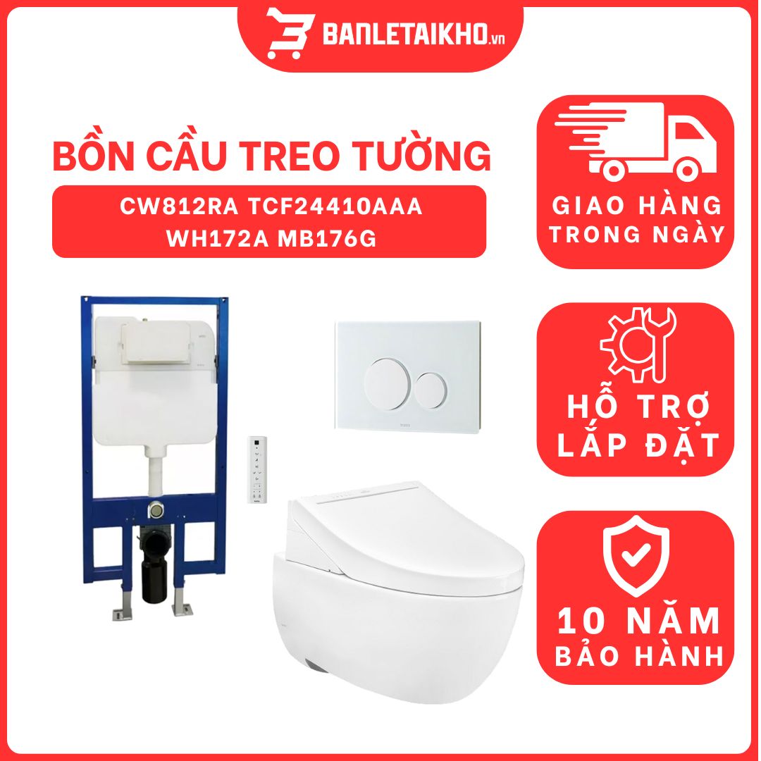Bồn cầu treo tường kèm nắp rửa điện tử TOTO CW812RA TCF24410AAA WH172A MB176GH 1 bon-cau-treo-tuong-toto-CW812RA-TCF24410AAA-WH172A-MB176G-cua-toto-banletaikho-1