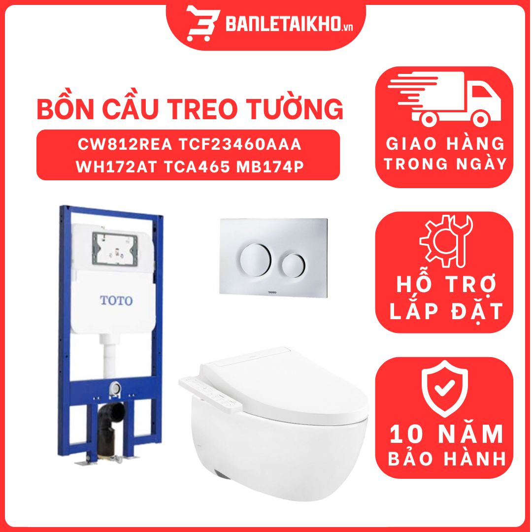 Bồn cầu treo tường điện tử (giấu dây) TOTO CW812REA TCF23460AAA WH172AT TCA465 MB174P#SS 1 bon-cau-treo-tuong-toto-CW812REA-TCF23460AAA-WH172AT-TCA465-MB174P-cua-toto-banletaikho-1
