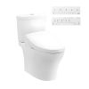 Bồn cầu TOTO CS769CDRW25 2 khối nắp điện tử Washlet S5 TCF34461GAA giấu dây