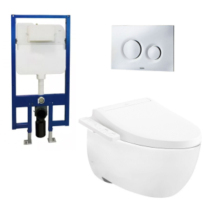 Bàn cầu treo tường LP Series điện tử TOTO CW812RA TCF23410AAA WH172A MB174P#SS