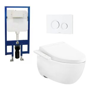 Bồn cầu treo tường nắp rửa điện tử C2 TOTO CW812RA TCF23410AAA WH172A MB174P#WH