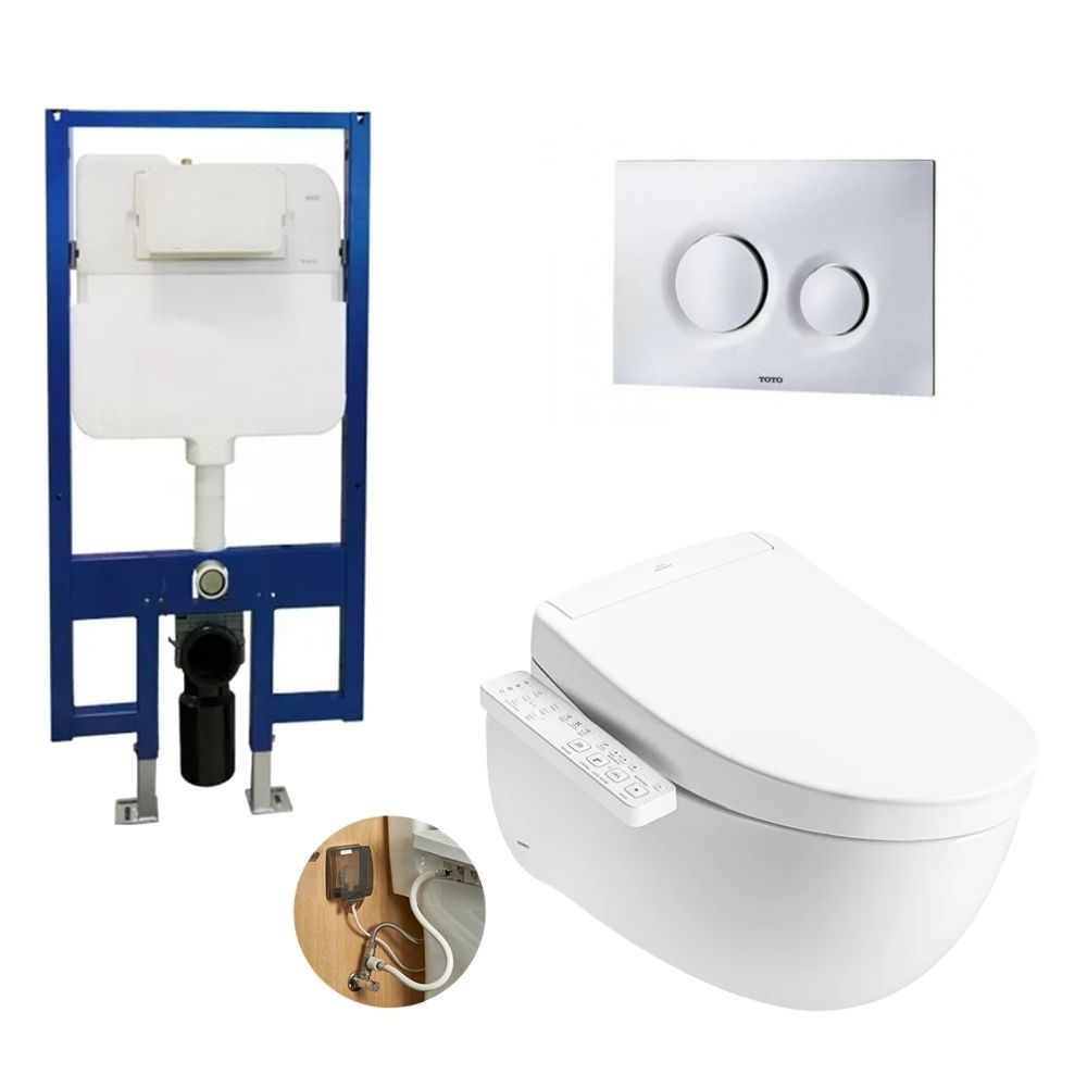 Bồn cầu treo tường nắp rửa điện tử S2 TOTO CW812RA TCF33461GAA WH172A MB174P#SS 1 Bồn cầu treo tường nắp rửa điện tử S2 TOTO CW812RA TCF33461GAA WH172A MB174P#SS