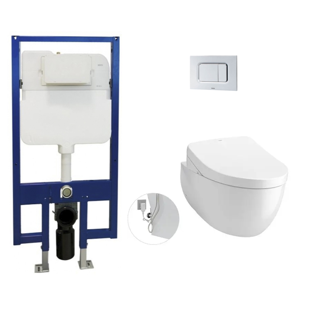 Bồn cầu treo tường nắp điện tử S7 TOTO CW812RA TCF4911Z WH172A MB170P 1 Bồn cầu treo tường nắp điện tử S7 TOTO CW812RA TCF4911Z WH172A MB170P