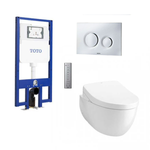 Bồn cầu treo tường điện tử S7 (giấu dây) xả tự động TOTO CW812REA TCF4911EZ WH172AAT TCA464 MB174P#SS