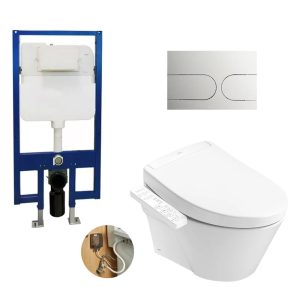 Bồn cầu treo tường nắp rửa điện tử S2 TOTO CW822RA TCF33461GAA WH172A MB175M#SS