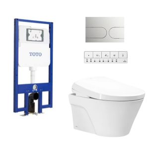 Bồn cầu treo tường nắp rửa điện tử S7 (giấu dây) xả tự động TOTO CW822REA TCF47360GAA WH172AAT TCA546 MB175M#SS