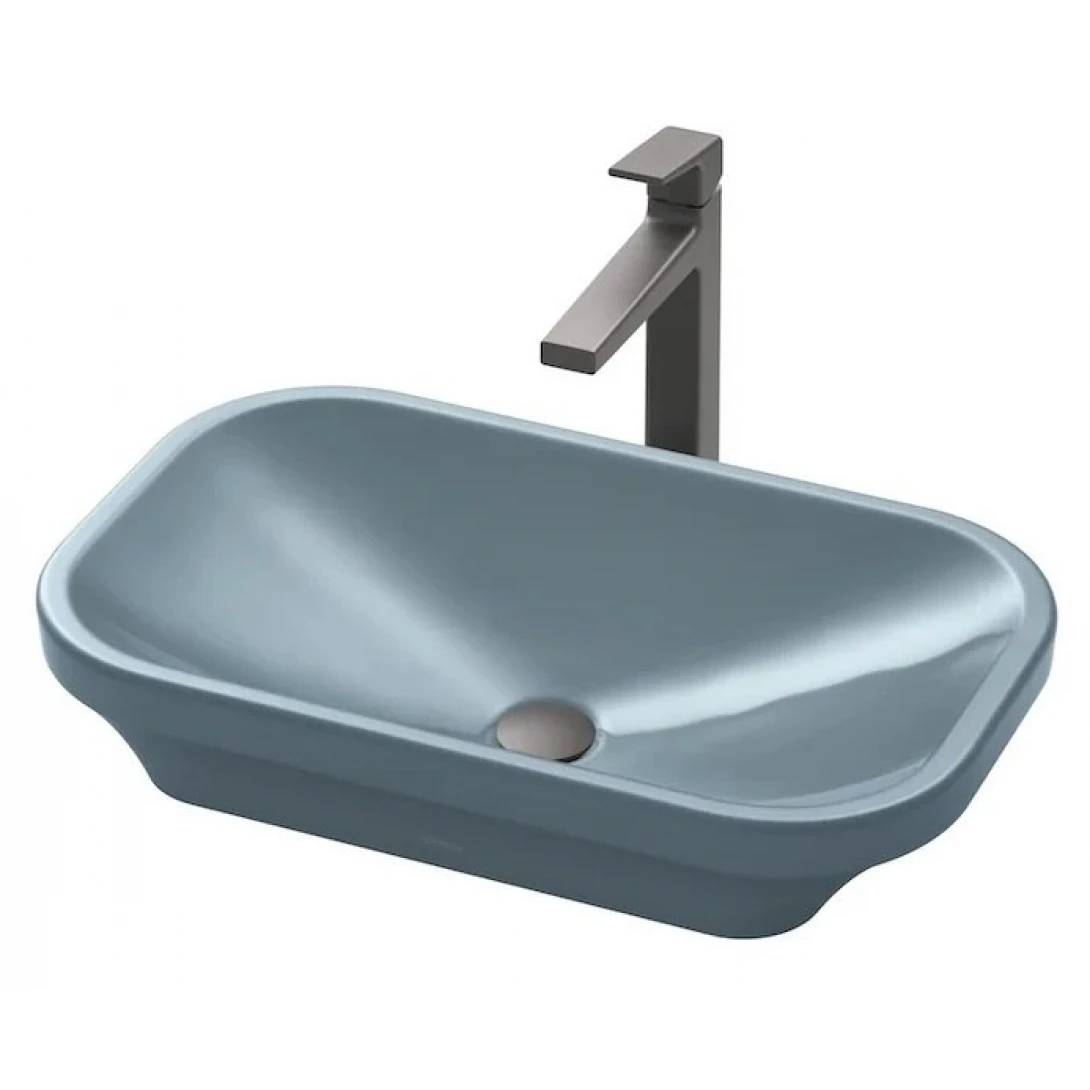 Chậu rửa lavabo đặt bàn TOTO LW630JDW/F#ASB (LW630JDWFASB) màu xanh tro 1 Chậu rửa lavabo đặt bàn TOTO LW630JDW/F#ASB (LW630JDWFASB) màu xanh tro