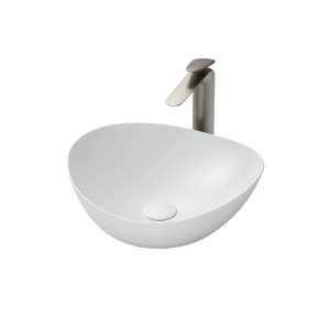 Chậu lavabo đặt bàn TOTO LT4704G19#MW (LT4704G19MW) trắng mờ vành mỏng Linear Ceram