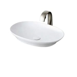 Chậu lavabo đặt bàn TOTO LT4706MT#CMW (LT4706MTCMW) trắng mờ men Cefiontect vành mỏng Linear Ceram