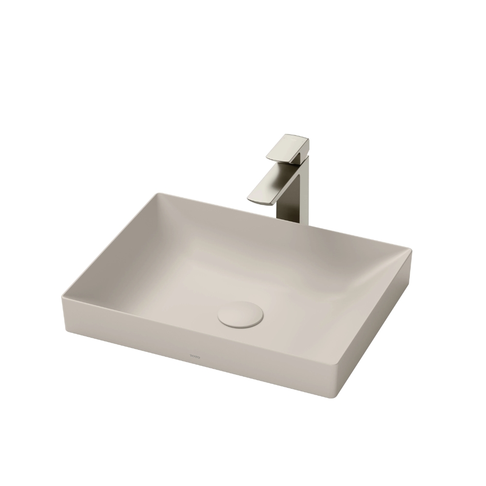 Chậu lavabo đặt bàn TOTO LT4715G17#MBE (LT4715G17MBE) be mờ vành mỏng Linear Ceram 1 Chậu lavabo đặt bàn TOTO LT4715G17#MBE (LT4715G17MBE) be mờ vành mỏng Linear Ceram