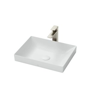 Chậu lavabo đặt bàn TOTO LT4715G19#MW (LT4715G19MW) trắng mờ vành mỏng Linear Ceram