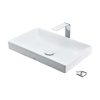 Chậu lavabo đặt bàn TOTO LT4715G19#XW (LT4715G19XW) trắng bóng vành mỏng Linear Ceram