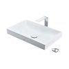 Chậu lavabo đặt bàn TOTO LT4716G19#XW (LT4716G19XW) trắng bóng vành mỏng Linear Ceram