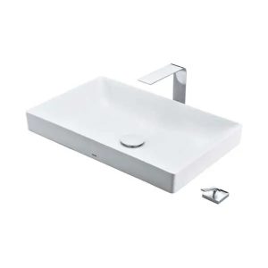 Chậu lavabo đặt bàn TOTO LT4716G19#XW (LT4716G19XW) trắng bóng vành mỏng Linear Ceram