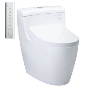 Bồn cầu TOTO MS636CDRW12 1 khối nắp điện tử Washlet S7 TCF4911EZ giấu dây