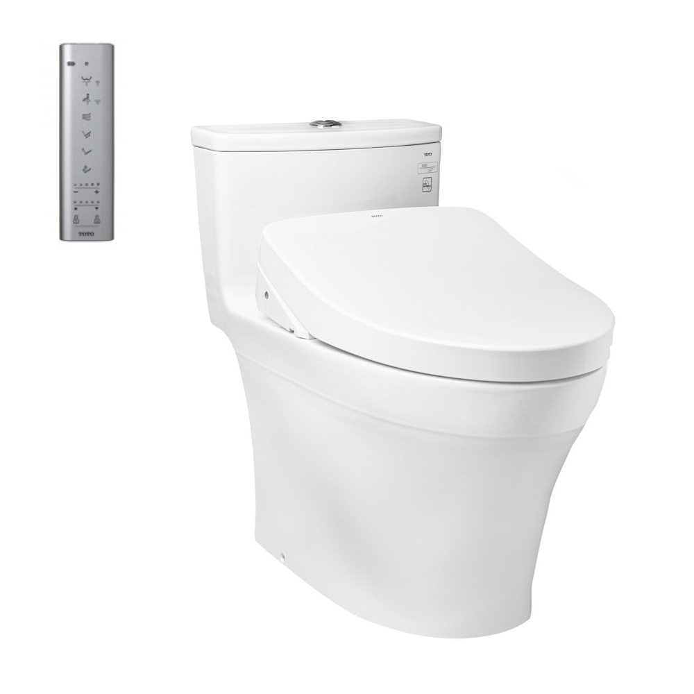 Bồn cầu TOTO MS885CDW12 1 khối nắp điện tử Washlet S7 TCF4911EZ giấu dây