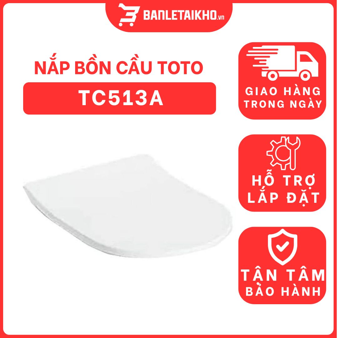 Nắp bồn cầu đóng êm TOTO TC513A (CW542ME5U) 1 nap-bon-cau-toto-TC513A-cua-toto-banletaikho-1