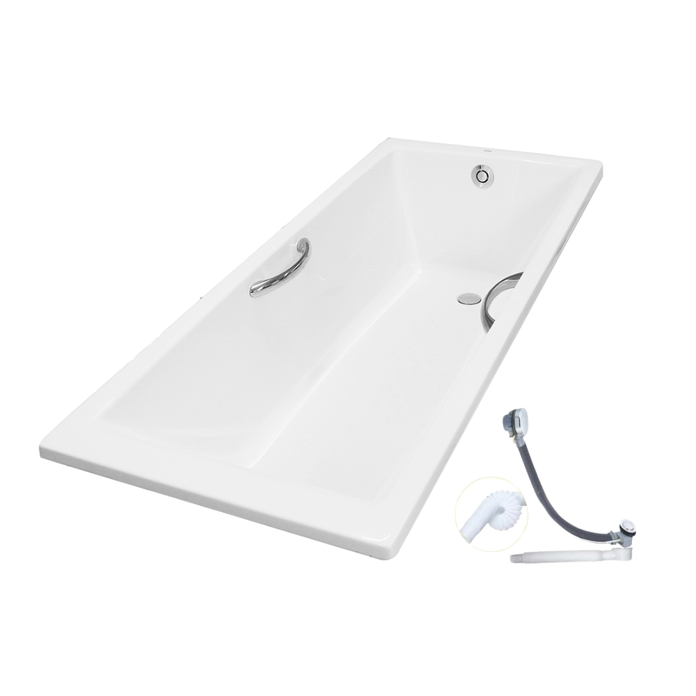 Bồn tắm TOTO PAY1720HV#W TVBF411 nhựa 1m7 tay vịn gồm bộ xả thải