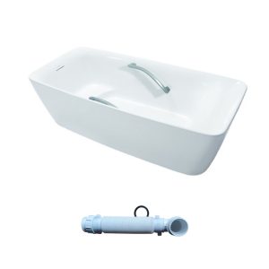 Bồn tắm đặt sàn TOTO PJY1724WHPWEN#MW TVBF412 GALALATO 1m7 tay vịn gồm ống thải