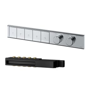 Bảng điều khiển nhiệt độ kèm nút chuyển hướng 5 đường nước và phụ kiện âm tường TOTO TBV11150A TBN11HC0A