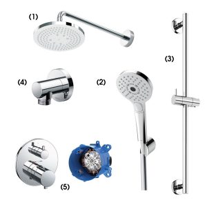 Set sen tắm âm tường 2 đường nước nhiệt độ TOTO TBW01003A TBW01010A