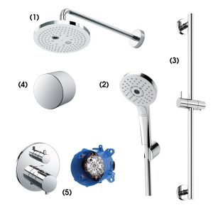 Set sen tắm âm tường 2 đường nước nhiệt độ TOTO TBW01004A TBW01010A