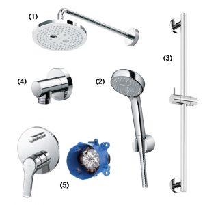 Set sen tắm âm tường 2 đường nước nóng lạnh TOTO TBW01004A TBW07012A