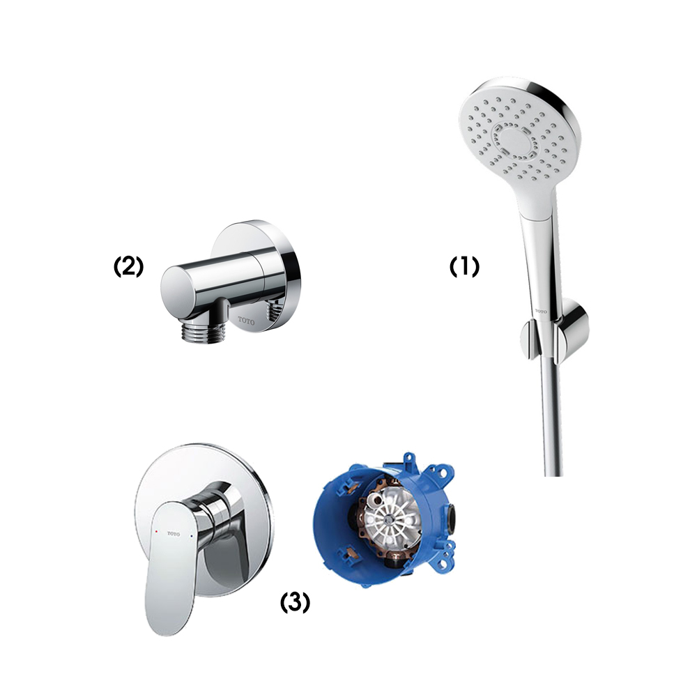 Set sen tắm âm tường 1 đường nước nóng lạnh TOTO TBW01008A TBW01014B TBG01303BA TBN01001B 1 Set sen tắm âm tường 1 đường nước nóng lạnh TOTO TBW01008A TBW01014B TBG01303BA TBN01001B