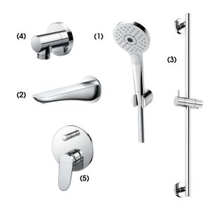 Set sen tắm âm tường 2 đường nước nóng lạnh TOTO TBW01010A TBG01001B