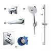 Set sen tắm âm tường 2 đường nước nhiệt độ TOTO TBW02006A TBG02001B