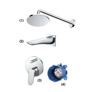 Set sen tắm âm tường 2 đường nước nóng lạnh TOTO TBW07001A